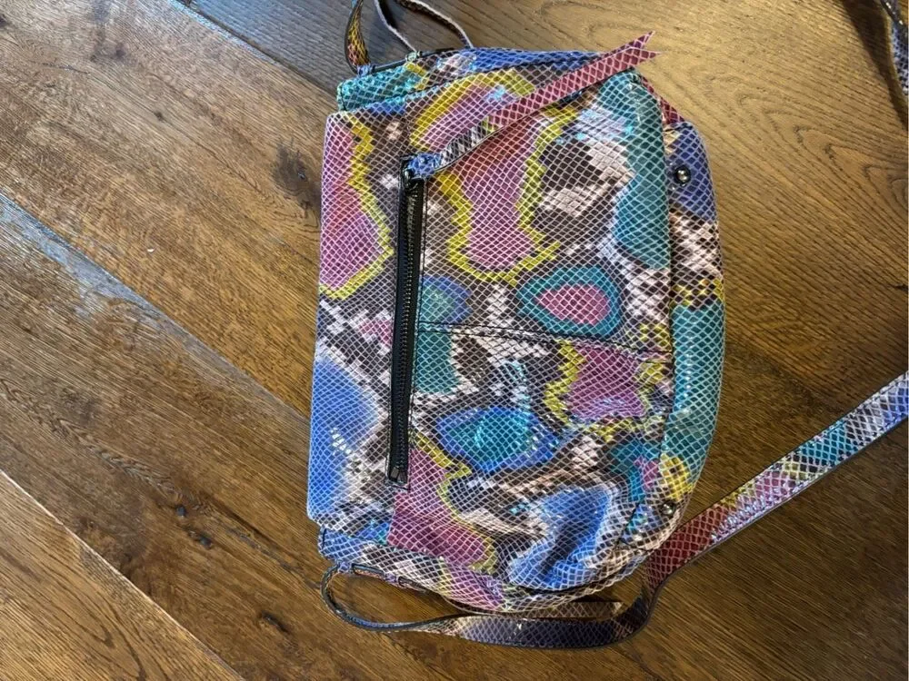 Aimee Kestenberg snakeskin python Bali crossbody purse bag
